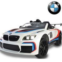 Voiture électrique enfant sportive 12 volts BMW M6 GT3 blanche