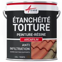 Étanchéité Toiture: Peinture ARCAFILM Produit Étanche pour Tuile et Fibrociment ARCANE INDUSTRIES Brun - 2.5 L