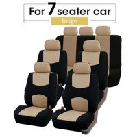 7 seats-Beige -Housse de siège de voiture, tissu de Ventilation Compatible avec Airbag, protection, accessoires d'intérieur universe