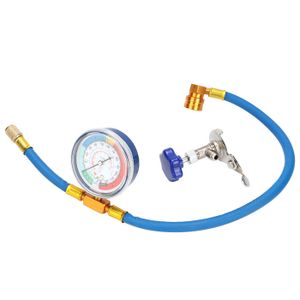 Tuyau De Recharge Avec Manomètre Pour Réfrigérant R134A / R600A - Pour Climatisation Auto & Frigo - Kit Professionnel