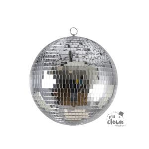 Boule à Facettes Lumineuse Relaxdays - 30cm Argenté, 1,1kg, Décoration Festives Et événements