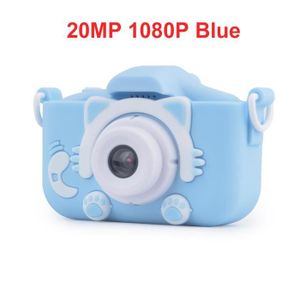 APPAREIL PHOTO COMPACT chat bleu avec carte TF 32G-Mini appareil photo po