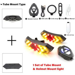 ECLAIRAGE POUR VÉLO Monture mixte - Clignotant arrière LED avec télécommande sans fil, feux arrière de vélo, casque aste USB, con