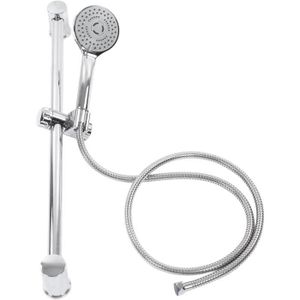 EMKE Kit de douche avec barre de douche 85 cm + pommeau de douche avec  tuyau de 150 cm + porte-savon et support pour salle de bain, colonne de  douche, ensemble de