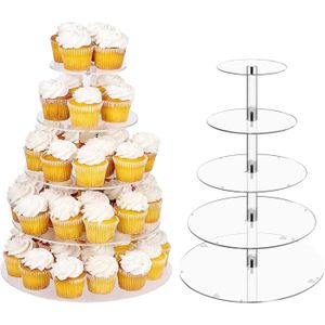 5 Supports Cake - ScrapCooking - Or/Noir - 30X10Cm - Présentoirs à Gâteaux  - Boîtes à Gâteaux