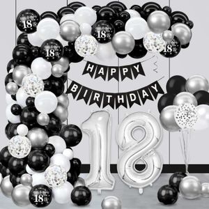 Ballon 18e anniversaire, décoration d'anniversaire 18 ans, 106 pièces  Safari Koala vert blanc ballons avec guirlande Happy Birthday, décoration  de