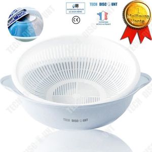 Passoire Blanche Grande Taille 31 Cm - En Plastique Durable, Passe Au Lave-vaisselle - Idéale Légumes, Pâtes, Riz
