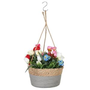 JARDINIÈRE - BAC A FLEUR Panier à Plantes d'herbe Suspension Pot de Fleurs 