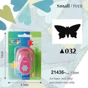 Perforatrice Papillon Rayher ø2.54cm - Pour Scrapbooking Et Déco - Motif Confetti - Gris