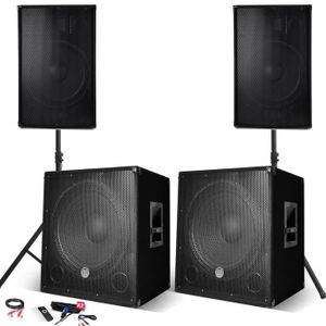 PACK SONO PACK SONO Complet 2800W, 2 Enceintes, 2 Subwoofers