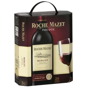 VIN ROUGE BIB Roche Mazet Merlot 3L IGP d'Oc rouge