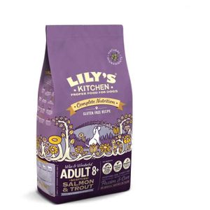 CROQUETTES Lily's Kitchen - Croquettes Sans Gluten Au Saumon Et À La Truite D’Écosse, Pour Chiens Adultes De 8 Ans Et Plus - 7Kg