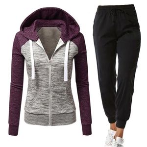 VESTE Survêtement pour femme - Sportswear - Type 3 Purple - Veste et pantalon - Fermeture éclair