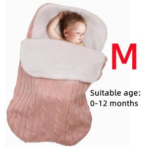 GIGOTEUSE - TURBULETTE  Gigoteuse tricotée en fausse polaire d'agneau pour bébé fille - Rose - Taille M - 0 à 12 mois - Avec bonnet