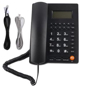 Téléphone fixe Qiilu Téléphone filaire de bureau L019 Téléphone F