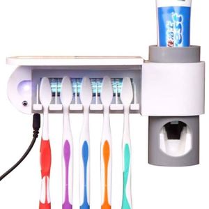 SET ACCESSOIRES SET ACCESSOIRES SALLE DE BAIN Lumière UV Stérilisateur Support de à Dents Nettoyeur Avec Distributeur de Dentifrice