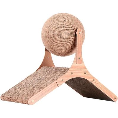 Boule à Gratter Pour Chat - Jouet Interactif Avec Base Stable Et Texture Sisal, Protège Vos Meubles
