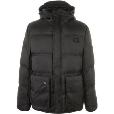Doudoune Homme Everlast Noire Double fermeture zippee Capuche reglable Doublure molletonnee Noir Cdiscount Pret a Porter