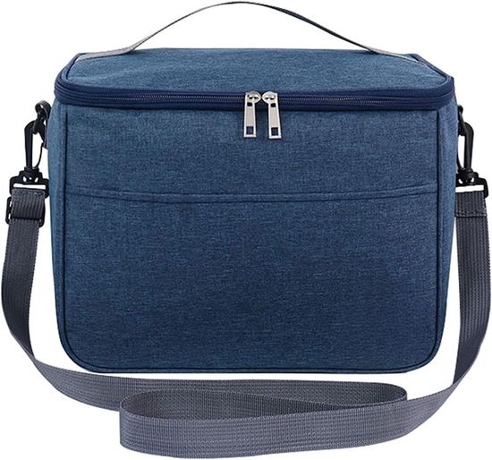 TUXUNQING Sac Isotherme 7.5 L Pliable – Sac Repas Bureau & Pique-Nique, Isolation 3 Couches, Bandoulière Réglable, Noir, 26x16x18 Cm