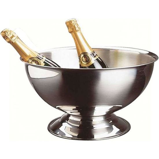 Seau à Champagne Grand Format 5-6 Bouteilles 40cm - Acier Inoxydable Élégant