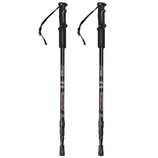 Lot De 2 Bâtons De Randonnée Réglables En Aluminium - Verrouillage Rapide - Marque IFAST - Parfait Pour La Marche