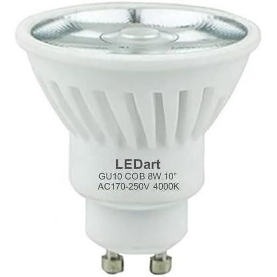 Ampoule Gu10 Led 8W Angle De Faisceau 10° Degree 170250 V. 5060Hz