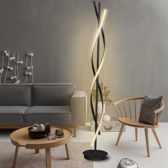 Creative Spiral LED Lampadaire Télécommande Moderne Dimmable Lampadaire ...