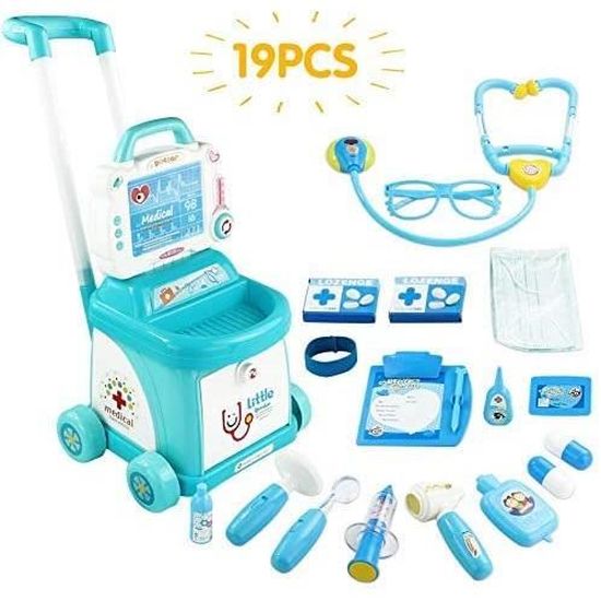 Jerryvon Chariot Medecin Enfant Jouet Malette Docteur Kit Medecin De Transport Set Medecin Paques Jeu Dimitation Pour Garcon Et Fi Cdiscount Jeux Jouets