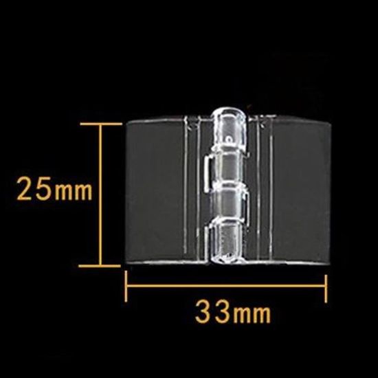 Lot De 4 Loquets à Charnière En Acrylique Transparent - 41x16 Mm - Pour Boîtes à Bijoux, Mini-coffrets, Projets DIY