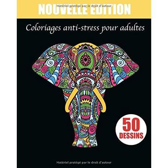 Coloriages Anti Stress Pour Adultes 50 Dessins Mandalas Animaux A Colorier Livre De Coloriage Pour Tous 50 Dessins D Animaux Cdiscount Jeux Jouets