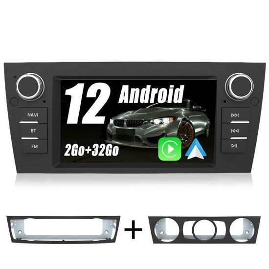 AWESAFE Autoradio Android 12 pour BMW Series 3 E90 E91 E92 E93 avec Carplay Android Auto 7
