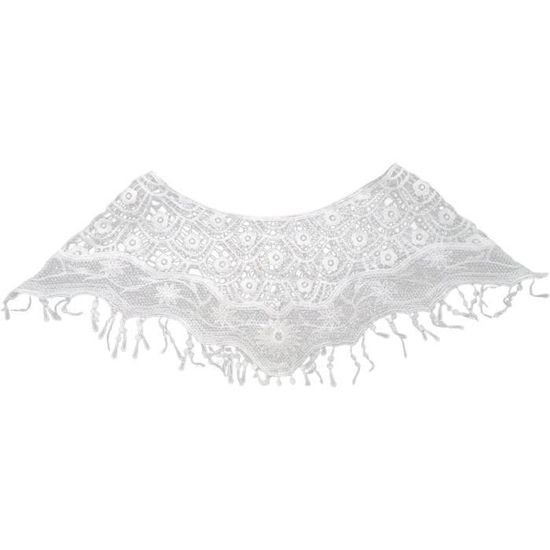 Châle Court Élégant Femme Dentelle Jaune - Épaules Mariage Soirée Fête - Accessoire Mode Léger