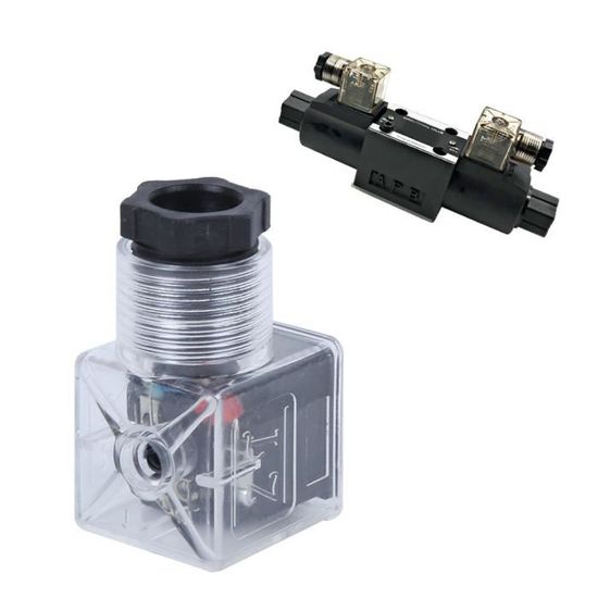 5 Prises Bobine Solénoïde 24V - Connecteur Electrovanne Hydraulique Transparent - IP65