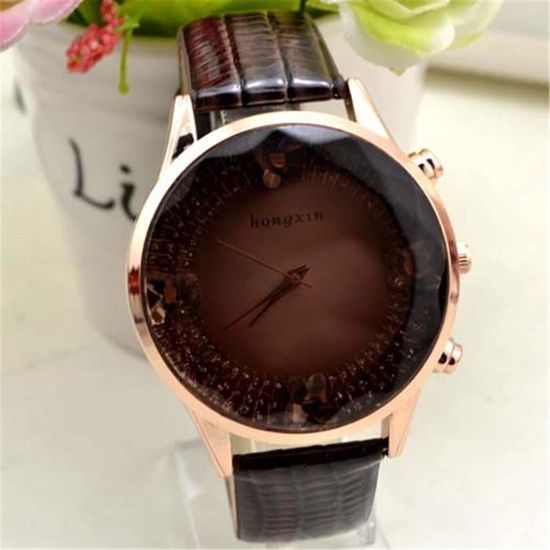 Montre Femme élégante Avec Strass Et Boîtier Irrégulier - Mouvement Quartz