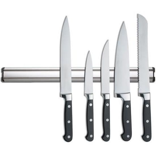 Barre Magnétique pour Couteaux,Barre à Couteaux Aimantée,40 cm,Porte Couteau  Magnetique,3 Rubans Adhésifs 3M,pour Support Ustensiles de Cuisine et  Outils : : Cuisine et Maison