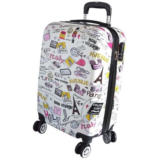 Valise cabine Enfant Voyages pas cher Madisson. Blanc