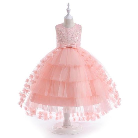 Robe De Soirée à Pois Rose Blueberi BLVD Taille 4 - 3 Couches, Occasion Très Bon état