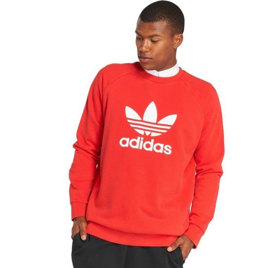 pull adidas rouge homme