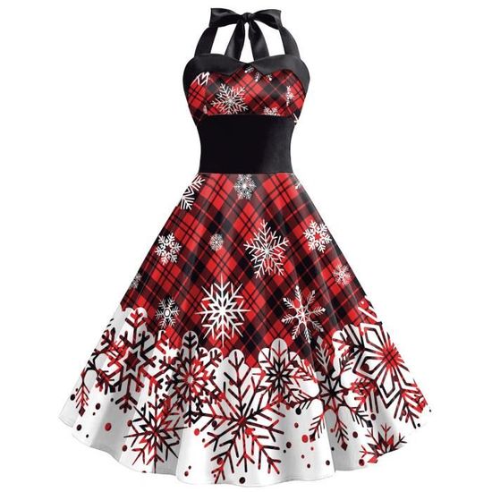 Robe De Noël Manches Longues Imprimé Flocons De Neige Pour Fille - Douce Et Confortable Pour Toutes Les Occasions