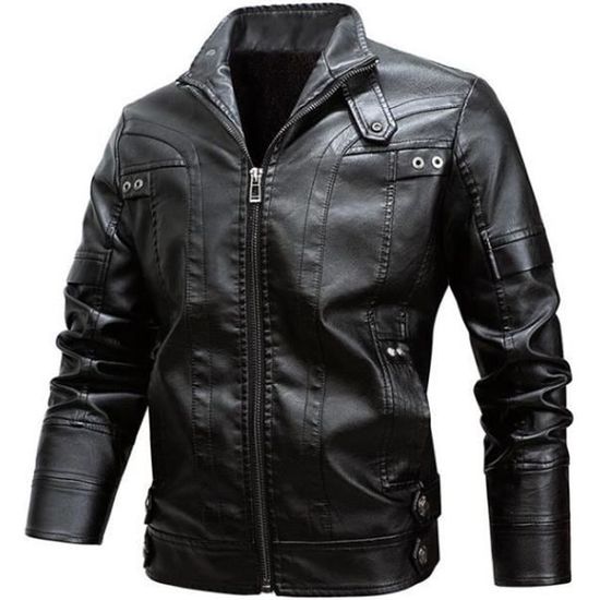Manteau de cuir homme moto discount