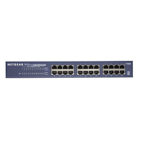 Netgear 24-port Gigabit Rack Mountable Network Switch, Commutateur de réseau non géré, Full duplex, Grille de montage