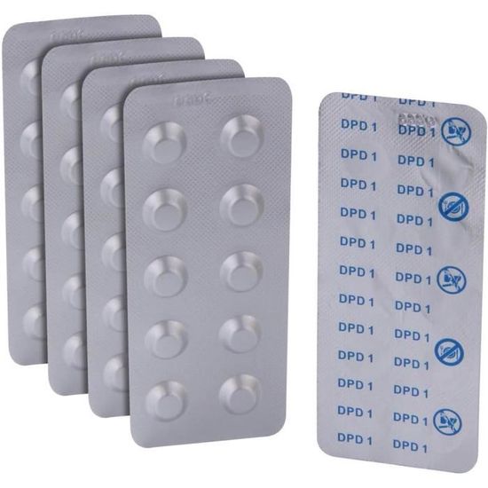 Lot De 50 Tablettes De Chlore Pour Piscine Et Jacuzzi - Libération Lente, Résistantes Aux UV, 3-5 Jours