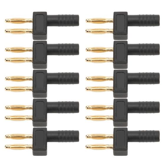 Prises Banane 4mm - Lot De 10 (5 Rouge + 5 Noir) - Courant Max 32A - Pour Tests électroniques - Connexion Rapide Sans Soudure - 11