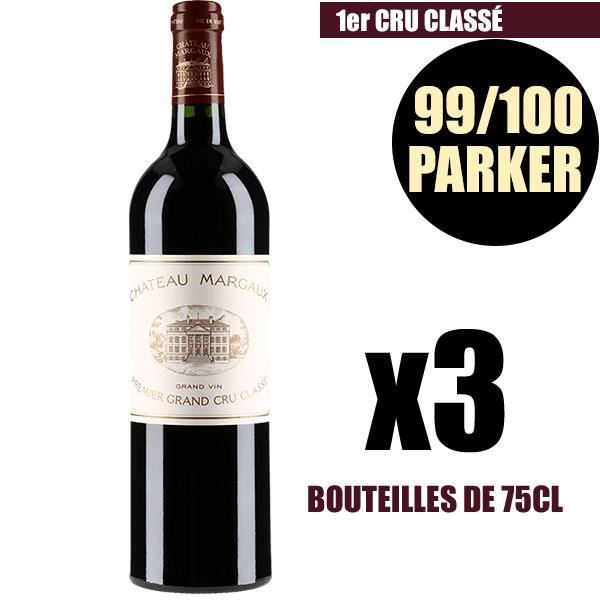 X3 Château Margaux 2010 75 cl AOC Margaux Rouge 1er Cru Classé Vin Rouge