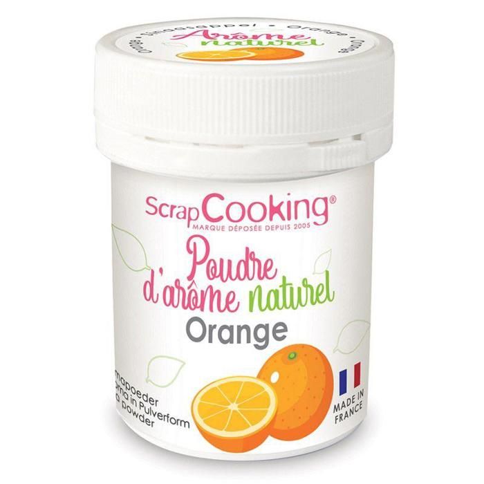 Arôme naturel d'orange Vous allez désormais pouvoir parfumer vos gâteaux et toutes vos pâtisseries grâce à la nouvelle gamme de