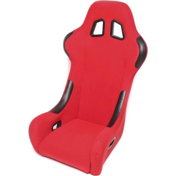 Siege baquet sport Tuning Art - rouge - Tissus, Siege baquet fixe