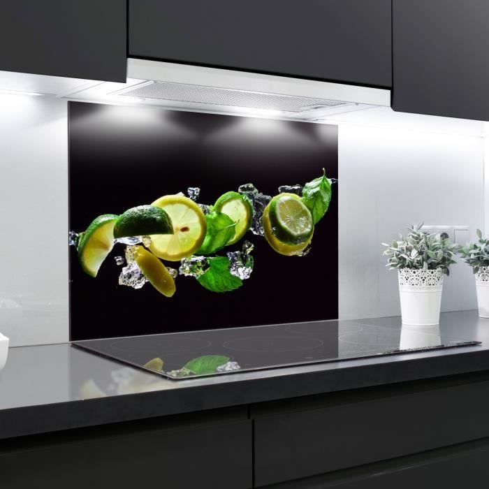 Panneaux imprimés de cuisine de crédence en verre verre trempé 90x65cm