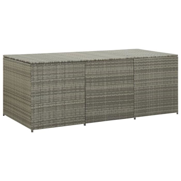 BON - Haute qualité- Boîte de rangement de jardin - COFFRE DE JARDIN Malle de Rangement Coffre D'extérieur Résine tressée 180��8734