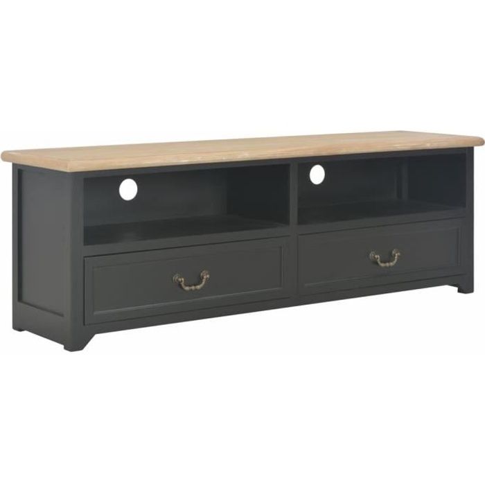 LEUCH Meuble TV Noir 120x30x40 cm Bois
