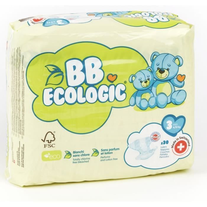 BB ECOLOGIC Couches taille 3 - 30 couches